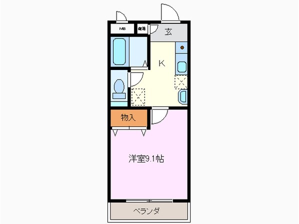 サンライズ平手の物件間取画像